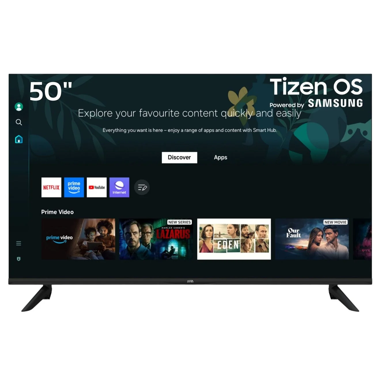 AIVA 50” HD Tizen OS Smart TV Powered by Samsung (UX50T8000A)